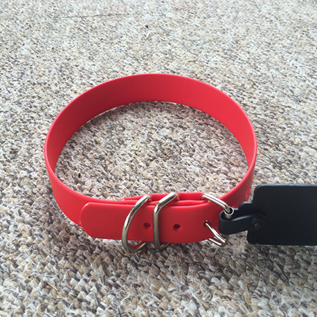 Standard dog collar PVC with metal roller buckle 1 inch wide