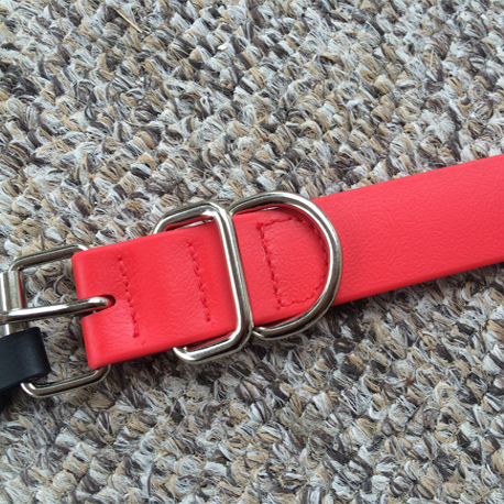 Standard dog collar PVC with metal roller buckle 1 inch wide