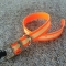 1inch wide 22inches long glowing in the dark TPU dog collar blaze orange