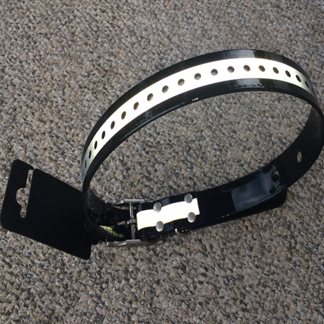 Black glowing in the dark TPU dog collars 40cm long