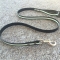 Black Polyurethane coated nylon dog leads glowing for police dogs