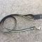 Black Polyurethane coated nylon dog leads glowing for police dogs