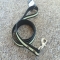 Black Polyurethane coated nylon dog leads glowing for police dogs