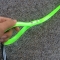 Glow dog leashes made from TPU coated nylon webbing green