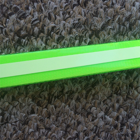 Glow dog leashes made from TPU coated nylon webbing green