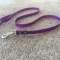 Purple custom handmade dog leash in TPU coated nylon