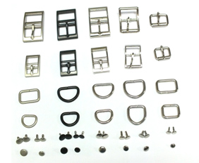 Chrome metal buckles for collars and belts