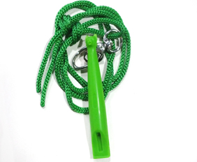 Lime green silent training dog whistle in PC plastic material