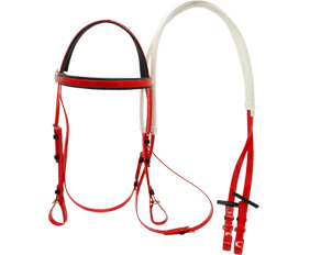 Fluo red TPU horse tack headstall with rein wholesale