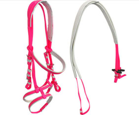 Hot pink PVC horse bridle accessories wholesale retail
