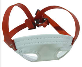 Red high tensile strength helmet chin straps PVC with soft cup