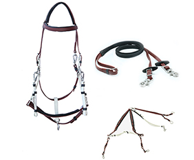equestrian items bridle halter combination PVC brown